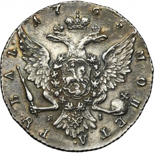 Rusko, Katarína II, rubľ Petrohrad 1765 СПБ ЯI