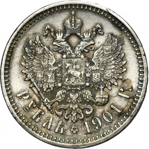 Rusko, Mikuláš II., rubľ Petrohrad 1901 ФЗ