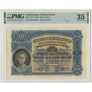 Switzerland, 100 Francs 1943 - PMG 35