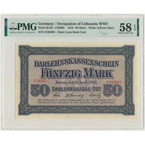 Kowno, 50 Mark 1918 - C - PMG 58 EPQ