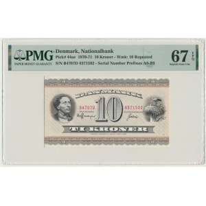 Denmark, 10 Kroner 1970-71 - PMG 67 EPQ