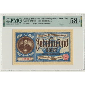 Danzig, 10.000 Mark 1923 - PMG 58 EPQ