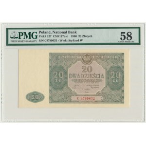 20 złotych 1946 - C - PMG 58