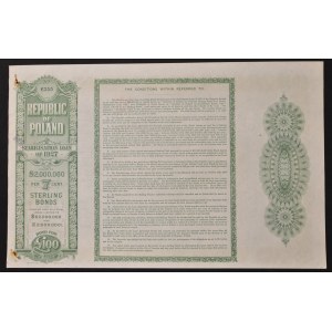 7 % Stabilizačná pôžička 1927, tranža v librách, dlhopis 100 libier