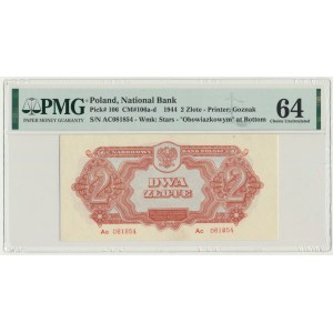 2 złote 1944 ...owym - Ac - PMG 64