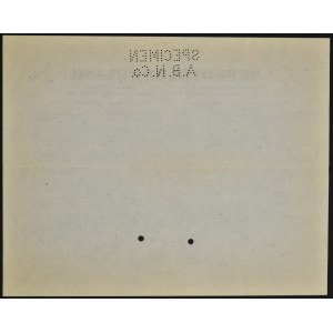 6% Dolárová pôžička 1920, predbežný certifikát 500 USD - SPECIMEN