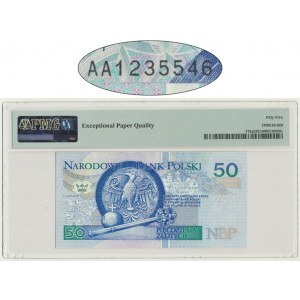 50 złotych 1994 - AA 1235546 - PMG 55 EPQ - ciekawy numer