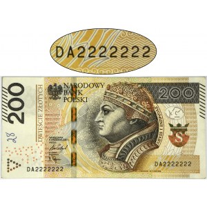 200 złotych 2021 - DA 2222222 - SOLID