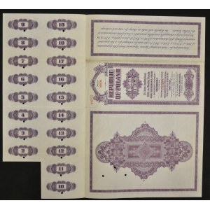 3% Financovanie dolárovej pôžičky 1936, dlhopis $500 / £102.14.11 - SPECIMEN