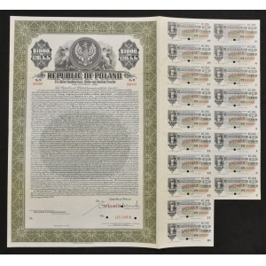 3% Financovanie dolárovej pôžičky 1936, dlhopis 1 000 USD / 205,9,9 GBP - SPECIMEN