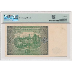 500 złotych 1946 - A - PMG 55 - pierwsza seria