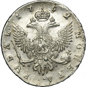Russia, Elizabeth, Rouble Petersburg 1752 СПБ ЯI