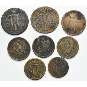 Set, Russia, Paul I, Alexander I and Nicholas I, Kopeck (8 pcs.)