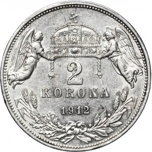 Węgry, Franz Joseph I, 2 Corona Kremnitz 1912 KB