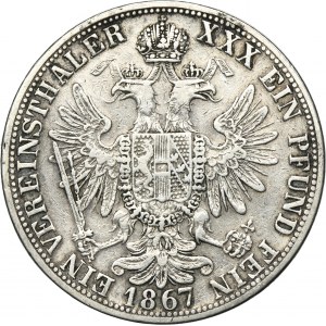 Austria, Franz Joseph I, Thaler Wien 1867 A