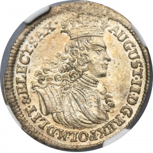 Augustus II the Strong, 6 Groschen Leipzig 1702 EPH - NGC MS63