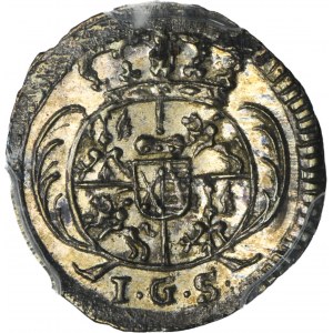 August II the Strong, Pfennig Dresden 1724 IGS - PCGS MS62 - RARE