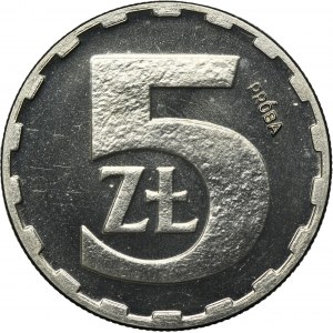 PRÓBA NIKIEL, 5 złotych 1986