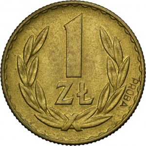 PRÓBA MOSIĄDZ, 1 złoty 1957 - napis PRÓBA nisko
