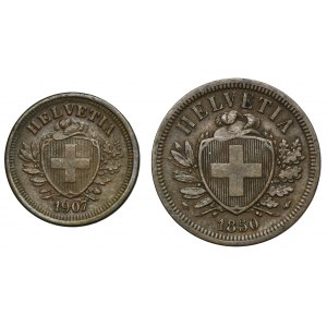 Set, Switzerland, Swiss Confederation, Rappen (2 pcs.)