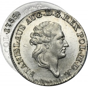 Poniatowski, 4 Groschen 1785 EB - PCGS MS61 - RARE, without ribbon