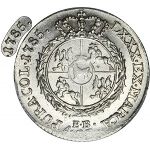 Poniatowski, 4 Groschen 1785 EB - PCGS MS61 - RARE, without ribbon