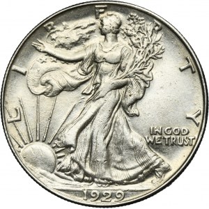USA, 1/2 Denver Dollar 1929 - Liberté debout