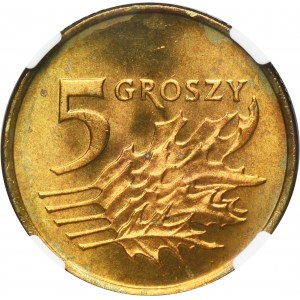 5 pennies 1990 - NGC MS65