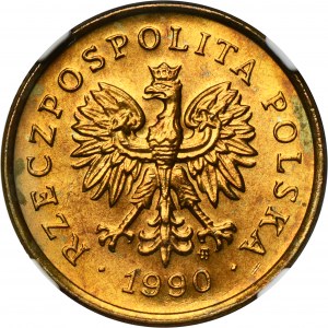 5 pennies 1990 - NGC MS65
