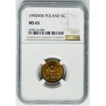5 pennies 1990 - NGC MS65