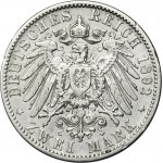 Germany, Kingdom of Prussia, Wilhelm II, 2 Mark Berlin 1892 A - RARE