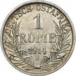Nemecko, Nemecká východná Afrika, Wilhelm II, 1 rupia Hamburg 1914 J - ZRADA