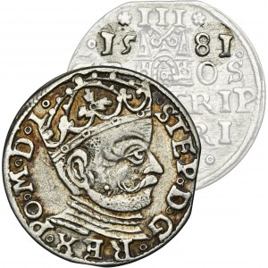 Stephan Bathory, 3 Groschen Riga 1581 - RARE