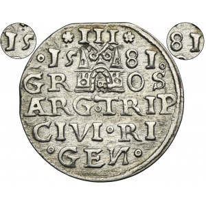Stephan Bathory, 3 Groschen Riga 1581 - RARE