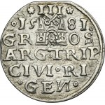 Stephan Bathory, 3 Groschen Riga 1581 - RARE