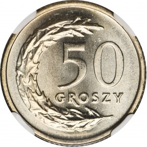 50 groszy 1992 - NGC MS65