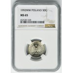 50 groszy 1992 - NGC MS65
