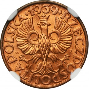 2 grosze 1939 - NGC MS65 RB