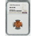2 grosze 1939 - NGC MS65 RB