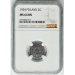 2 grosze 1934 - NGC MS64 BN