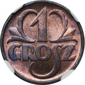 1 grosz 1935 - NGC MS65 RB