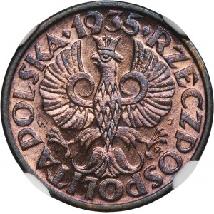 1 grosz 1935 - NGC MS65 RB