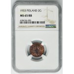 2 grosze 1933 - NGC MS65 RB