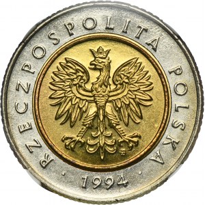 5 złotych 1994 - NGC MS66