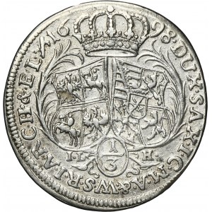 Augustus II the Strong, 1/3 Thaler (1/2 gulden) Dresden 1698 ILH - RARE