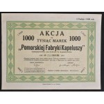 Pomorska Fabryka Kapeluszy, 1.000 mkp, Emisja I