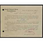 3% Poukaz na protileteckú obranu 20 zlotých 1939 a list Pôžičkového výboru pre protileteckú obranu