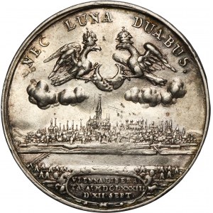 Jan III Sobieski, Medal commemorating the victory of Jan III Sobieski in the Battle of Vienna 1683 - RARE