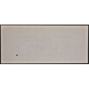 3 % Financovanie dolárovej pôžičky 1936, dodatočný úrokový kupón - SPECIMEN