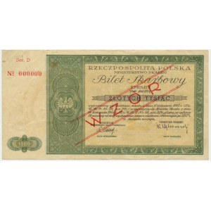 3,65% Bilet Skarbowy, Emisja I, 1945, 1.000 zł - WZÓR